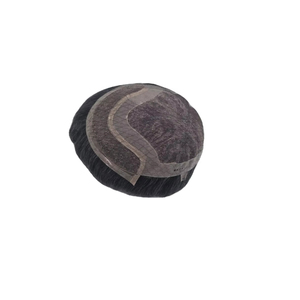 วิกผมผู้ชายแบบผูกเชือกด้านหน้า ทำจากผมแท้ชนิดอินเดียเรมี่ ยี่ห้อ Taz Hair จากบังกลาเทศ แบบลอนลึก  แบบเส้นเดียว  ผสมผมสีเทา 50% - Product Image 6