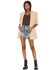 Shorts de mezclilla para mujer, personalizables por el fabricante, de longitud media, talla grande, holgados, lavados y rasgados, para verano - Product Image 2