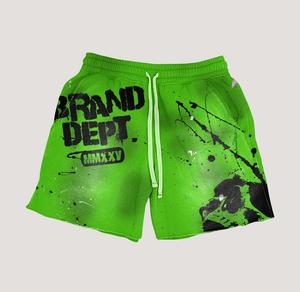 Imprimé personnalisé hommes lavage à l'acide manches courtes t-shirt/vintage streetwear brut ourlet coupe streetwear shorts ensembles pour l'été - Product Image 5