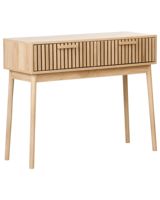 Table console en teck massif au design moderne pour usage intérieur, matériau de haute qualité avec finition en bois naturel