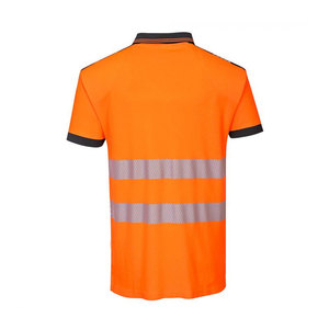 Glory Color Custom Made 100% Polyester Rayures réfléchissantes Chemises de construction Vêtements de travail de sécurité orange fluorescent haute visibilité - Product Image 2