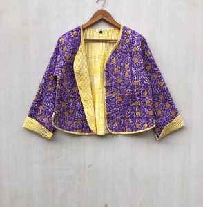 Vestes matelassées indiennes faites à la main, en coton, style bohème, veste d'automne et d'hiver, streetwear, veste matelassée réversible bohème - Product Image 1