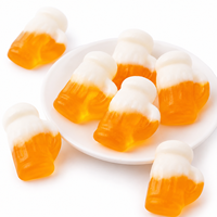 Bonbons Gommeux en Forme de Chopes à Bière, Vente en Gros, Personnalisés, Fabricant OEM ODM, Halal, Saveurs Assorties Fruitées Sucrées et Acidulées, Doux et Enrobés, TIK TOK TK