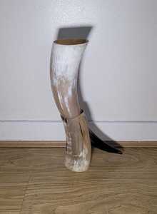 High Standard Quality Indian Viking <b>Drinking</b> Horn with <b>Stand</b> Viking <b>Drinking</b> Distinctive Horn Decorative Kitchenware - Product Image 2