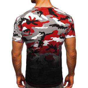 Camiseta de manga corta de algodón de gran tamaño para hombre Diseño de estampado de camuflaje personalizado Estilo 3D Moda de sublimación de verano - Product Image 2