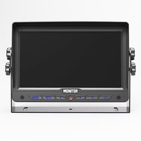 Monitor Portátil para Auto de 7 Pulgadas IPS AHD |   Admite entrada de cámara dual |   Pantalla Dividida Impermeable para Vehículos, para Camiones, Autobuses y Autocaravanas, con Cámara de Reversa