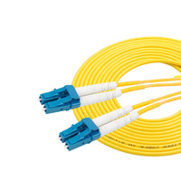 Kabel Patch Fiber Optik Single Mode Indoor Duplex LC-SC ke SC, Kabel Pigtail Fiber Optik Kuning, Kabel Lead SC APC