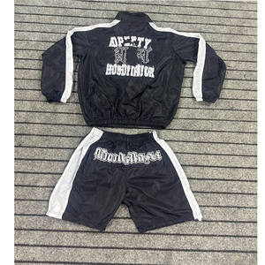 Conjunto de chándal de poliéster/algodón unisex con capucha reflectante personalizado OEM con forro polar para verano - Product Image 3