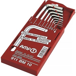 911BM 8-Piece Sliding Case Angle <b>Screwdriver</b> <b>Set</b> SW 2-10 mm Short Chrome Vanadium Steel AMF - Product Image 1