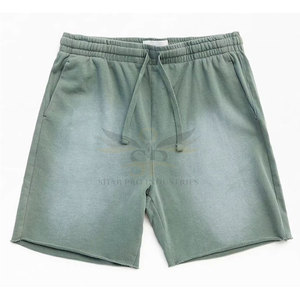 Short de lavage à l'acide pull surdimensionné pour hommes Vêtements de mode de couleur unie Short de lavage à l'acide - Product Image 4