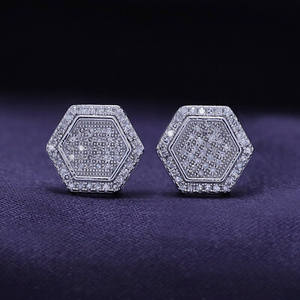 Lujo IGI certificado estilo clásico joyería de mujer laboratorio redondo diamante Stud pendientes joyería fina pendientes para compromiso de boda - Product Image 2