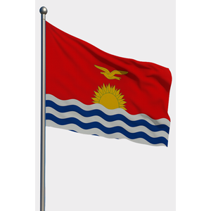 Custom Kiribati Outdoor <b>Flag</b> 3x5ft Digital Printed Custom Logo Aluminum <b>Pole</b> Silk Cotton Material Automotive Insurance Industry - Product Image 1