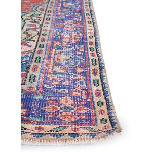 Tapis en laine noués à la main de grande taille, style vintage, motif médaillon rouge et orange, pour salon ou couloir - Pae-2865 - Product Image 4