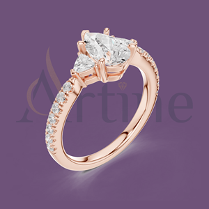 14K Fashion <b>Statement</b> <b>Ring</b> for Girls Modern Style - Product Image 1