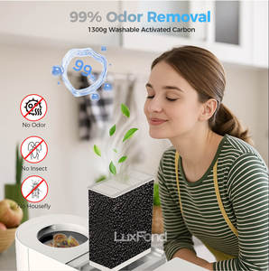 LUXFOND - Contenedor de Basura para Cocina de Gran Capacidad, Reciclaje de Residuos de Alimentos, 4.5L, Eléctrico, Automático, de Acero Inoxidable, Ahorrador de Energía - Product Image 5