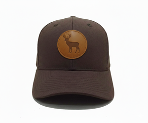 Casquette Snapback Style Outdoor OEM/ODM avec Patch en Cuir Rond et Broderie – Fabricant de Casquettes Sportives à Sangle Réglable - Product Image 1