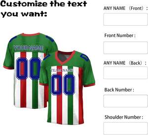 Camiseta de fútbol americano profesional personalizada, camiseta de malla atlética, ropa deportiva de sarga sublimada, camiseta de fútbol para jóvenes - Product Image 3