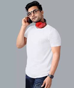 เสื้อยืดคอกลมสำหรับผู้ชายทรงพอดีตัวเสื้อยืดสีขาวลายตัวอักษรสีขาวสำหรับใส่ลำลอง - Product Image 1