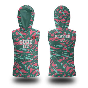 Uniformes de Fútbol Americano Personalizados con Logotipo, Transpirables, Antibacterianos, de Secado Rápido, sin Mangas, con Diseño de Bandera Estadounidense, Conjuntos de Camisetas 7V7 7on7 - Product Image 4