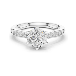 Bague solitaire en diamant de laboratoire 1,264 CT pour femmes, clarté VVS-VS EF, or 18 carats, 14 carats, 10 carats et argent 925, rose, jaune, blanc - Product Image 3