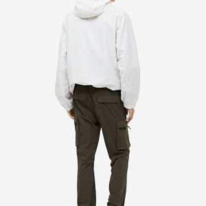 Pantalones ligeros a prueba de viento para correr y sudaderas con capucha con cordón Ropa deportiva informal en opciones de lona sólida y a rayas disponibles - Product Image 3