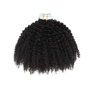 Novo Cabelo Nova Vida Kinky Curly Tape Em Extensões De Cabelo Humano Não Transformados 5 Estrelas Qualidade Melhor Serviço