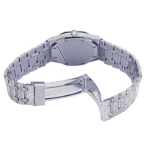 Reloj de Acero Inoxidable con Diamantes de Moissanita de Alto Brillo, VVS, Tendencia, Superventas, Estilo Hip Hop, Lujoso para Hombre - Product Image 5