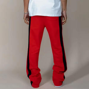 Pantalons évasés stretch pour hommes, coupe ajustée sur les cuisses, bas large pour un look élégant, pantalons évasés taille haute pour hommes - Product Image 6