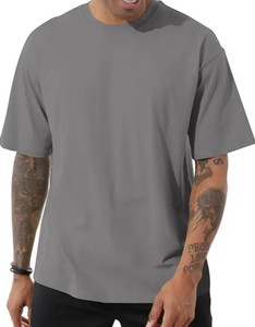 T-shirt décontracté pour homme, coupe slim, 100% coton, haute qualité, streetwear, blanc, poids lourd, logo personnalisé imprimé, sport - Product Image 4