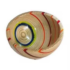 Cuenco de resina brillante de primera calidad con patrones artísticos multicolores únicos Comedor elegante decorativo para fiesta - Product Image 6