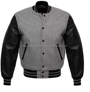 Chaqueta Bomber Varsity de Béisbol para Hombre, Personalizada, de Alta Calidad, Marca EMPIRE TREND WEARS, de Invierno, con Forro de Lana y Cuero, Resistente al Viento y con Calefacción - Product Image 3