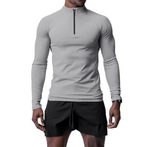Sweats à capuche personnalisés pour hommes pulls de sport impression sweat à capuche zippé pull à col de survêtement pull 1/4 chemise pull quart de fermeture éclair - Product Image 1