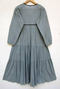 Verano Boho mujer manga larga Midi gasa vestido elegante Casual Mini vestido de fiesta botón decoración Natural para adultos - Product Image 3