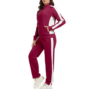 Ensemble de jogging de streetwear éco-responsable de haute qualité pour femmes, sweat à capuche à manches longues et pantalon, respirant, coupe-vent, survêtement - Product Image 1