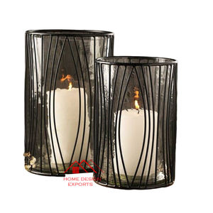 Soporte de asta votiva de cristal decorativo grande, portavelas de diseño de tendencia para vajilla de boda, centros de mesa, decoración única - Product Image 2