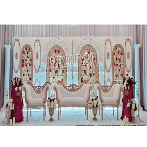 Etapa de boda de fibra de vidrio romana real para recepciones Configuración elegante con decoración de boda con tema canadiense - Product Image 1