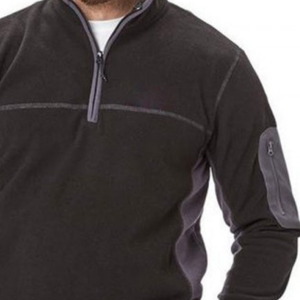 Vestes en polaire pour hommes en coton polyester teinté dans la plaine vêtements d'extérieur chauds et confortables pour l'automne, l'hiver et les vêtements d'extérieur - Product Image 5