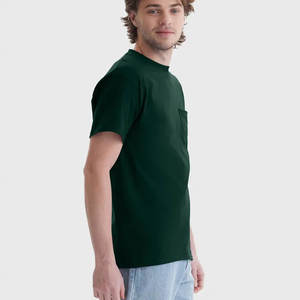 Stylish Comfortable Custom Lightweight <b>Men's</b> Short Sleeve T-<b>Shirt</b> Formal Daily Wear Front <b>Pocket</b> Option Made Polyester/Cotton - Product Image 5