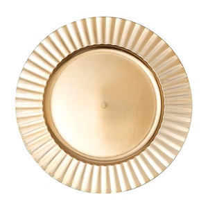 Enamel Finishing Metal Charger Plates Rounded Shape Hotel Restaurant Dinnerware Table Decoration Fruits Serving Plate - Product Image 5