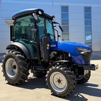 Tracteur agricole à roues 4x4 de 50 CV, moteur Stage V, certificat CE, tracteur agricole avec cabine pour diverses opérations agricoles