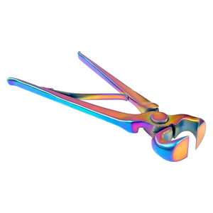 Coupe-ongles pour maréchal-ferrant de 2 pouces, revêtement plasma arc-en-ciel, ressort préchargé, coupe-ongles pour maréchal-ferrant, outils forgés à froid - Product Image 5