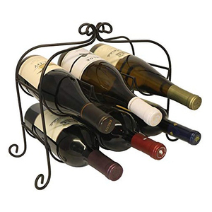 Champagne Storage 6 Bottles Standing Red Wine <b>Display</b> Rack Bar Decorative Cabinet <b>Table</b> Countertop Iron Wine Stand Holder - Product Image 4