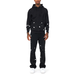 ชุดวอร์มผ้าฝ้ายพิมพ์ลายโลโก้สำหรับผู้ชายชุดวิ่งออกกำลังกายแบบเรียงซ้อนน้ำหนักเบาดีไซน์แบบมืออาชีพ - Product Image 1