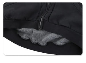 เสื้อฮู้ดซิปผู้ชายแบบสั่งทำพิเศษ ทรงโอเวอร์ไซส์ ไหล่ตก สไตล์ลำลอง สำหรับฤดูหนาว มีกระเป๋าคู่ ผ้าหนา 100% ผ้าฝ้าย ดีไซน์เรียบง่าย - Product Image 5