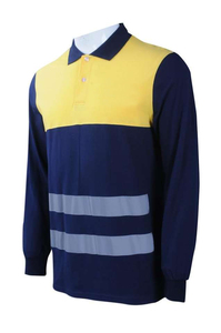 Vêtements de travail à bas quantité minimale de commande personnalisés OEM fournisseur de gros chemises de sécurité polos de sécurité à manches longues réfléchissants - Product Image 2