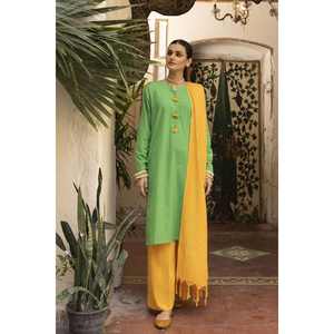 Daily Wear <b>Yarn</b>-Dyed Shirt Trouser Dupatta Set-WGK-YDS-DE-2562 - Product Image 5