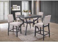 Juego de Mesa y Sillas de Bar Modernas de Madera de Teca Bolivia, Base Cromada, Giratorias, Ajustables, Duraderas, para Uso Comercial, Personalizables, Madera Java