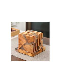 Juego de Posavasos de Resina y Madera Premium, Hechos a Mano, Duraderos, Lujosos, Elegantes, Personalizables, Craft Valley, 400 mm de Diámetro, Pieza Decorativa Perfecta - Product Image 5