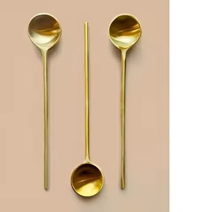 Brass Antique <b>coffee</b> <b>Spoon</b> Set Hotel Home Kitchenware Catering Usage Solid Cutlery <b>Spoon</b> Decorative Flatware Set - Product Image 1