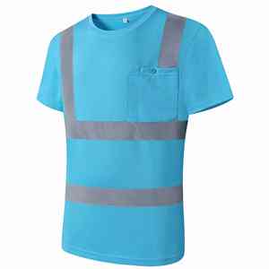 Camiseta de Seguridad Reflectante de Alta Visibilidad Hecha a Medida con Mangas Cortas, Material de Poliéster Unisex para Uso en Exteriores - Product Image 3
